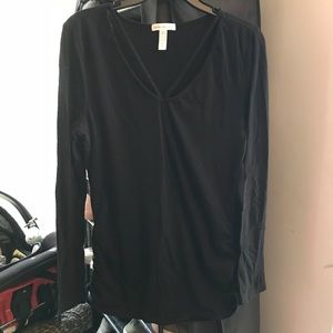 Black strappy maternity top